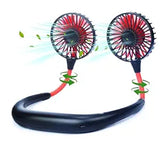 Portable Neck Fan | USB Rechargeable Hands-Free Cooling Fan (1200mAh, 3-Speed, 7-Blade)