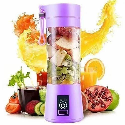 Portable Electric USB Juice Maker - 380ml Rechargeable 6-Blade Blender