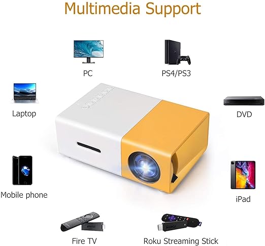 400-lm Full HD LED Projector | Short Throw | Portable Home Theater