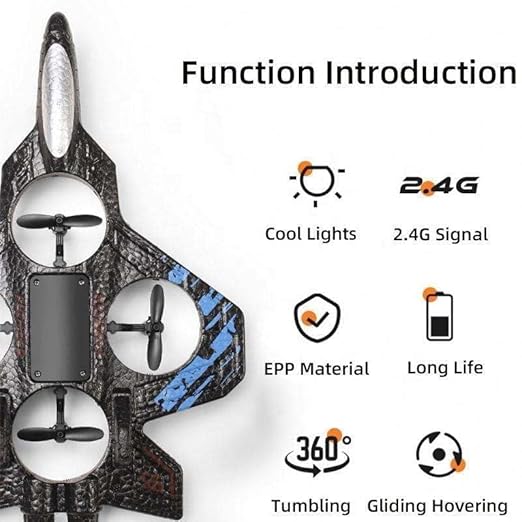 K8 Remote Control Aircraft – LED Fighter Jet with Stunt Mode