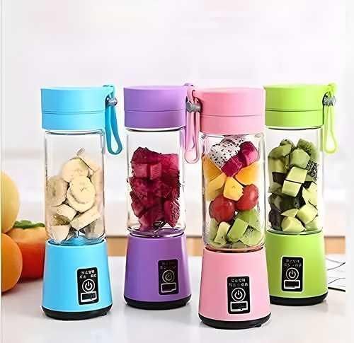 Portable Electric USB Juice Maker - 380ml Rechargeable 6-Blade Blender