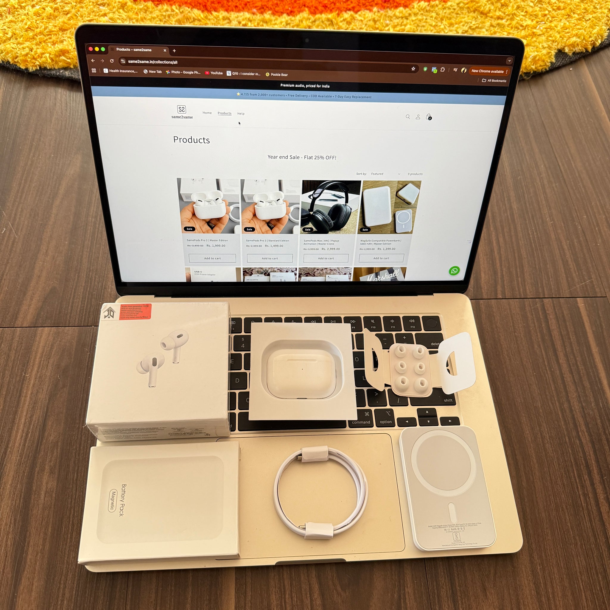 SamePods Pro 2 + MagSafe‑Compatible Powerbank 5000mAh | Master Combo