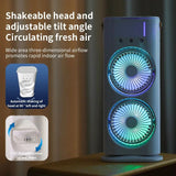 Double-Ended Spray Cooling Fan with LED Lights & Portable Design