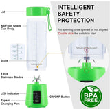 Portable Electric USB Juice Maker - 380ml Rechargeable 6-Blade Blender