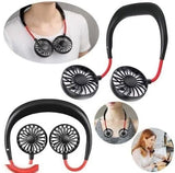 Portable Neck Fan | USB Rechargeable Hands-Free Cooling Fan (1200mAh, 3-Speed, 7-Blade)