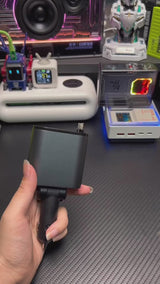 120W 4‑in‑1 Retractable Car Charger | Type‑C, Lightning, USB‑A, PD